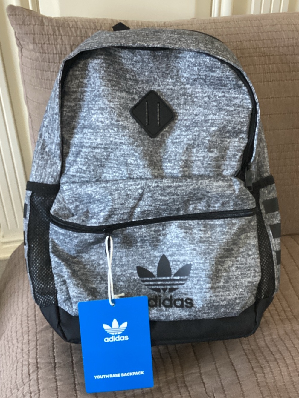 Adidas Gray Heather Everyday Backpack Unisex NWT